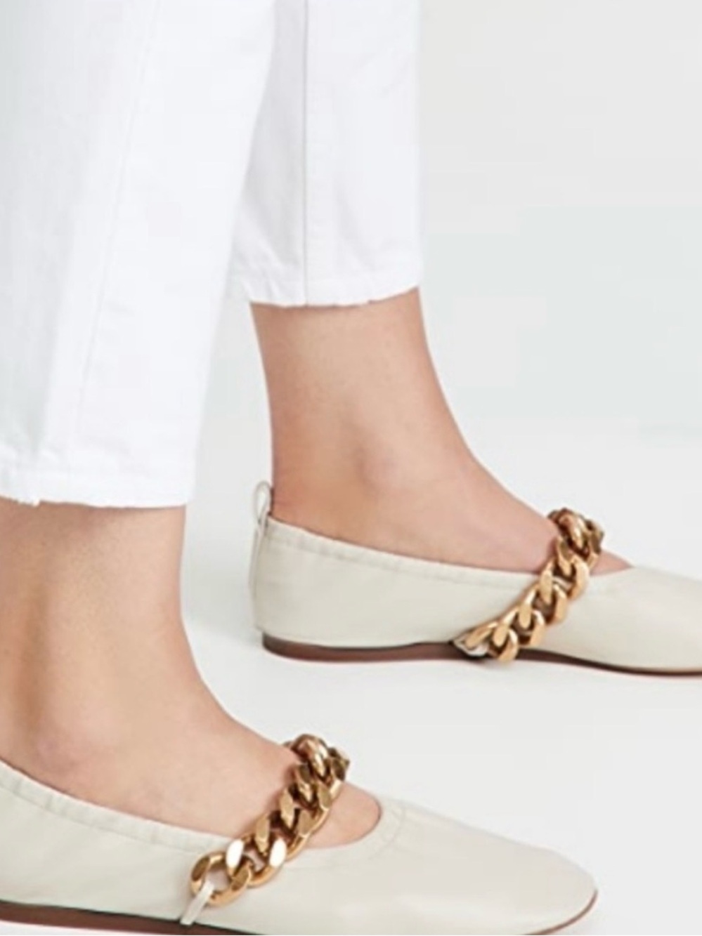 Stella McCartney Falabella Chain-Accent Ballet Flats